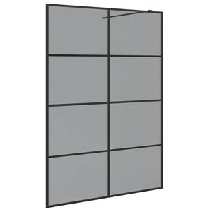 vidaXL Zid de duș walk-in Negru 140 x 195 cm sticlă securizată