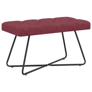 vidaXL Bancă cu butoane capitonate Roșu Vin 80 x 40 x 46 cm Țesătură