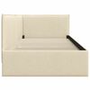 vidaXL Cadru de pat colțar cu headboard Crem 100 cm x 200 cm Catifea