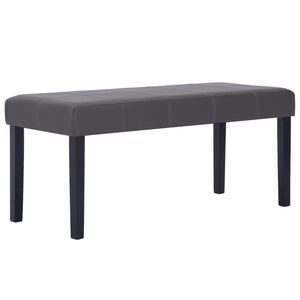 vidaXL Bancă, gri, 106 cm, piele artificială