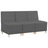 vidaXL Unitate Sofa Modulară Fără Brațe 3 buc. Gri &icirc;nchis țesătură