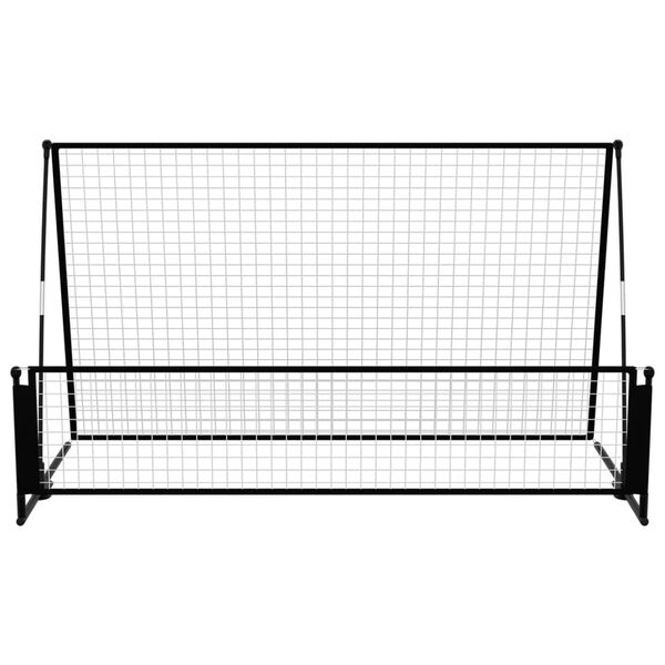 vidaXL Poartă de fotbal de ricoșeu 2-în-1, 202x104x120 cm, oțel
