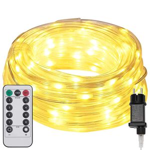 vidaXL Lumină cu sfoară cu 120 LED Alb cald 5 m PVC