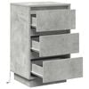 vidaXL Dulap de noapte Gri din beton 39 x 34,5 x 65 cm Lemn compozit