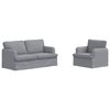 vidaXL Canapea 2 pcs Gri deschis 162 x 80 x 85 cm țesătură