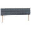 vidaXL Pat box spring cu saltea, gri &icirc;nchis, 180x220 cm, catifea