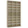 vidaXL Dulap de CD-uri alb&stejar sonoma 102x16x177,5 cm lemn compozit