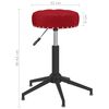 vidaXL Scaune de bucătărie pivotante, 2 buc., roșu vin, catifea
