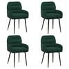 vidaXL Scaune de dining 4 buc. Catifea Verde &icirc;nchis 59 x 59,5 x 90 cm
