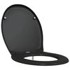 vidaXL Capacul de toaletă Negru 47 x 37 x 4 cm Duroplast