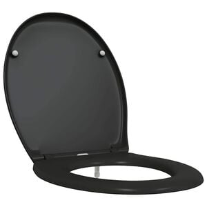 vidaXL Capacul de toaletă Negru 47 x 37 x 4 cm Duroplast