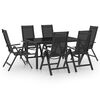 vidaXL Set mobilier de grădină, 7 piese, antracit, aluminiu