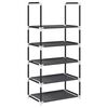vidaXL Suport pantofi 5 niveluri, negru, 44x28x94 cm, țesătură nețesă