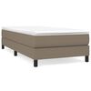 vidaXL Cadru de pat cu arcuri Taupe 90x190 cm Stofa
