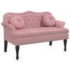 vidaXL Banchetă cu perne roz, 120,5x65x75 cm, catifea