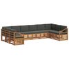 vidaXL Set canapea sectională cu pernă 10 pcs Natural și Antracit