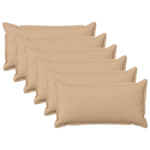 vidaXL Husă pentru pernă 6 pcs HOUTEN Crem 40 x 80 cm In sintetic