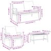 vidaXL Set bistro cu pernă 4 pcs Maro și Crem Lemn Solid de Acacia