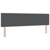 vidaXL Pat cu arc LED cu headboard Gri &icirc;nchis și alb 180 x 200 cm