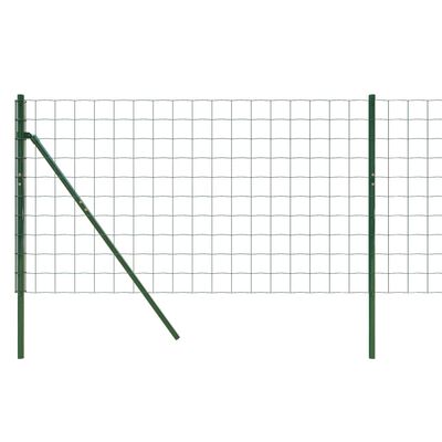 vidaXL Gard plasă de sârmă, verde, 0,8x25 m, oțel galvanizat