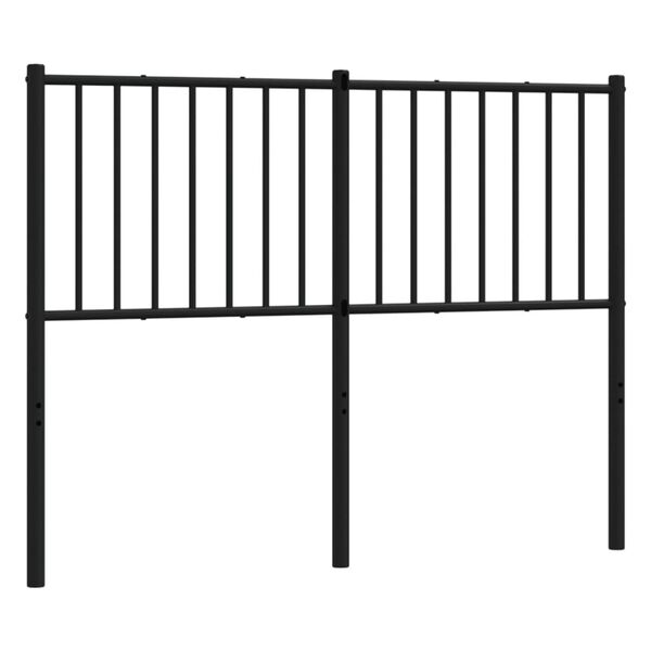 vidaXL Tăblie de pat de schimb metalică, negru, 120 cm
