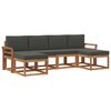 vidaXL Set de canapele de exterior 6 buc. Natural și Antracit