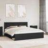 vidaXL Cadru de pat cu headboard Negru 200 x 200 cm Lemn compozit