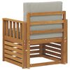 vidaXL Set de canapele de exterior cu pernă natural 71 x 63 x 73 cm