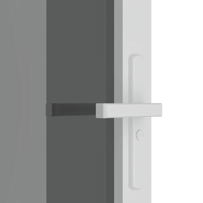 vidaXL Ușă de interior, 83x201,5 cm, alb, sticlă ESG și aluminiu