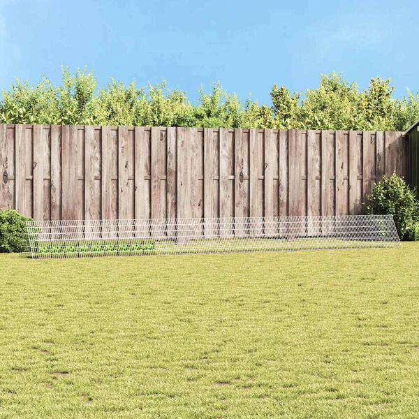 vidaXL Custodie pentru iepuri Argintiu 650 x 55 x 55 cm