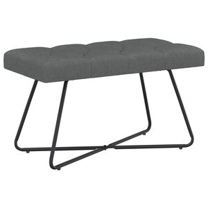 vidaXL Bancă cu butoane capitonate Gri &icirc;nchis 80 x 40 x 46 cm Țesătură