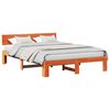 vidaXL Cadru de pat Maroniu cerat 150 x 200 cm Lemn de pin masiv