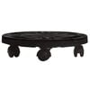 vidaXL Cărucior pentru plante cu roți, diametru 30 cm, negru, 170 kg