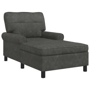 vidaXL șezlong de relaxare Negru Piele artificială 91 x 157 x 91 cm