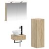 vidaXL Set dulap baie 4 buc. Stejar Sonoma Lemn prelucrat