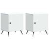 vidaXL Dulap de noapte 2 pcs Alb 43 x 34,5 x 50 cm Lemn prelucrat