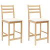 vidaXL Scaune de dining 2 pcs natural 40 x 47,5 x 99,5 cm