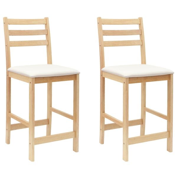 vidaXL Scaune de dining 2 pcs natural 40 x 47,5 x 99,5 cm