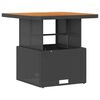 vidaXL Set de masă pentru grădină Negru Rattan poli