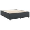 vidaXL Pat box spring cu saltea, negru, 200x200 cm, piele ecologică