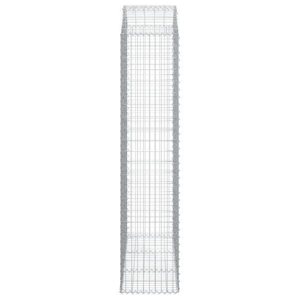 vidaXL Coș gabion arcuit, 150x50x220/240 cm, fier galvanizat