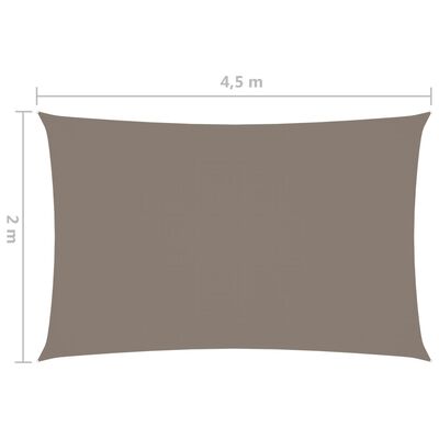 vidaXL Parasolar, gri taupe, 2x4,5 m, țesătură oxford, dreptunghiular