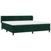 vidaXL Pat box spring cu saltea, verde &icirc;nchis, 200x200 cm, catifea
