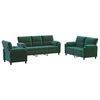 vidaXL Set de canapea 3 pcs Verde &icirc;nchis Catifea