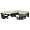 vidaXL Set de canapele pentru grădină 14 pcs Negru poliratan