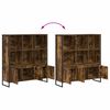 vidaXL Dulap pentru cărți 2 pcs Stejar fumuriu 99,5 x 30 x 108 cm