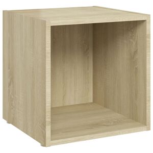 vidaXL Comodă TV, stejar sonoma, 37x35x37 cm, lemn prelucrat