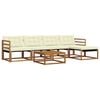 vidaXL Set de canapele de exterior 6 buc. Natural și Crem