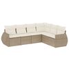 vidaXL Set canapele de grădină cu perne, 6 piese, bej, poliratan