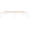 vidaXL Cadru de pat King Size, alb, 150x200 cm, lemn masiv